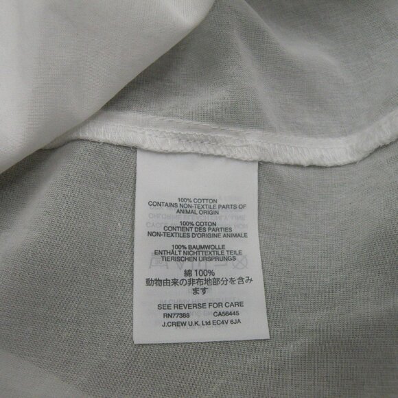 $248 J. Crew Collection Thomas Mason® Tuxedo Shirt Cotton Voile 14 - Picture 7 of 7